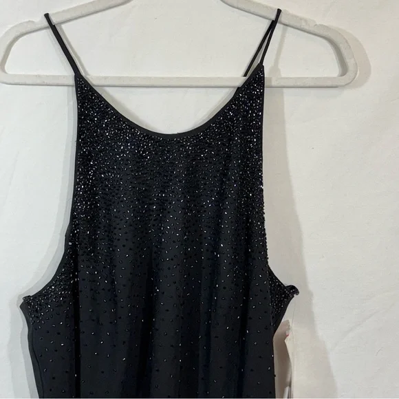 Cachet Black Beaded Evening Dress, NWT, Elegant gown, Sz 20, spaghetti strap - Picture 14 of 17